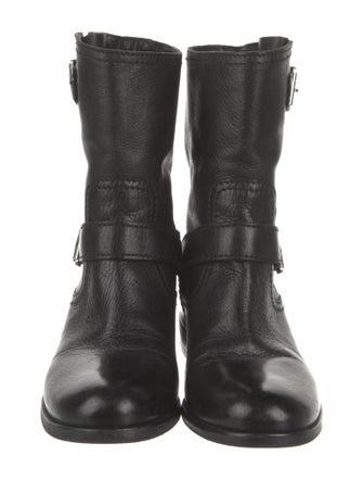 Prada Leather Moto Boots