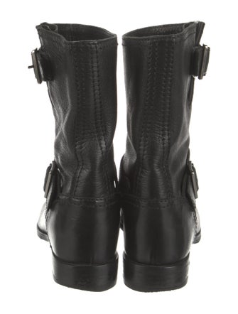 Prada Leather Moto Boots