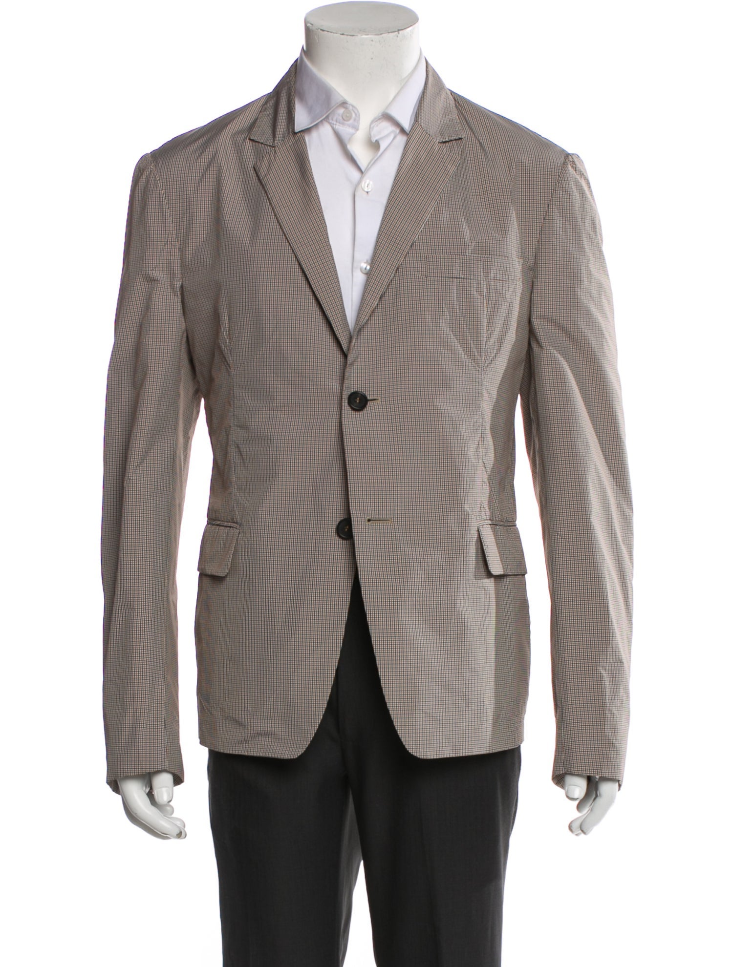 Prada 2017 Plaid Print Sport Coat