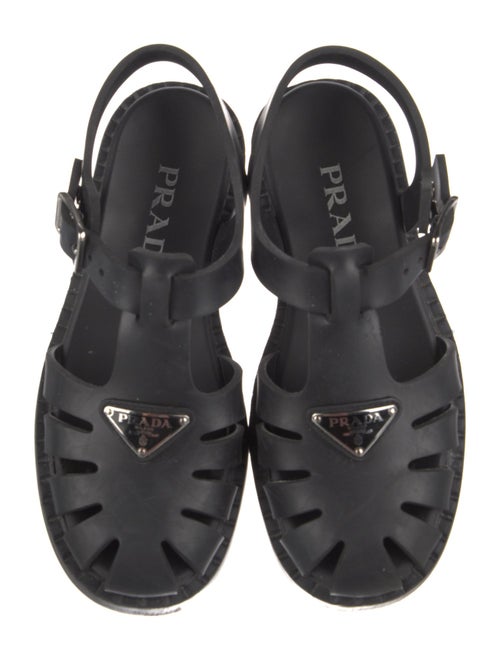 Prada Rubber Slingback Sandals