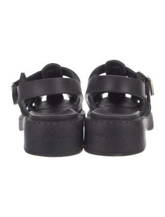 Prada Rubber Slingback Sandals
