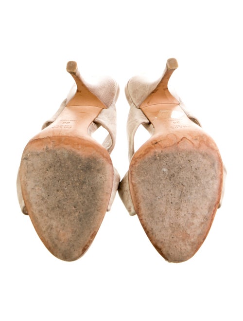 Prada Leather Pleated Accents Slides