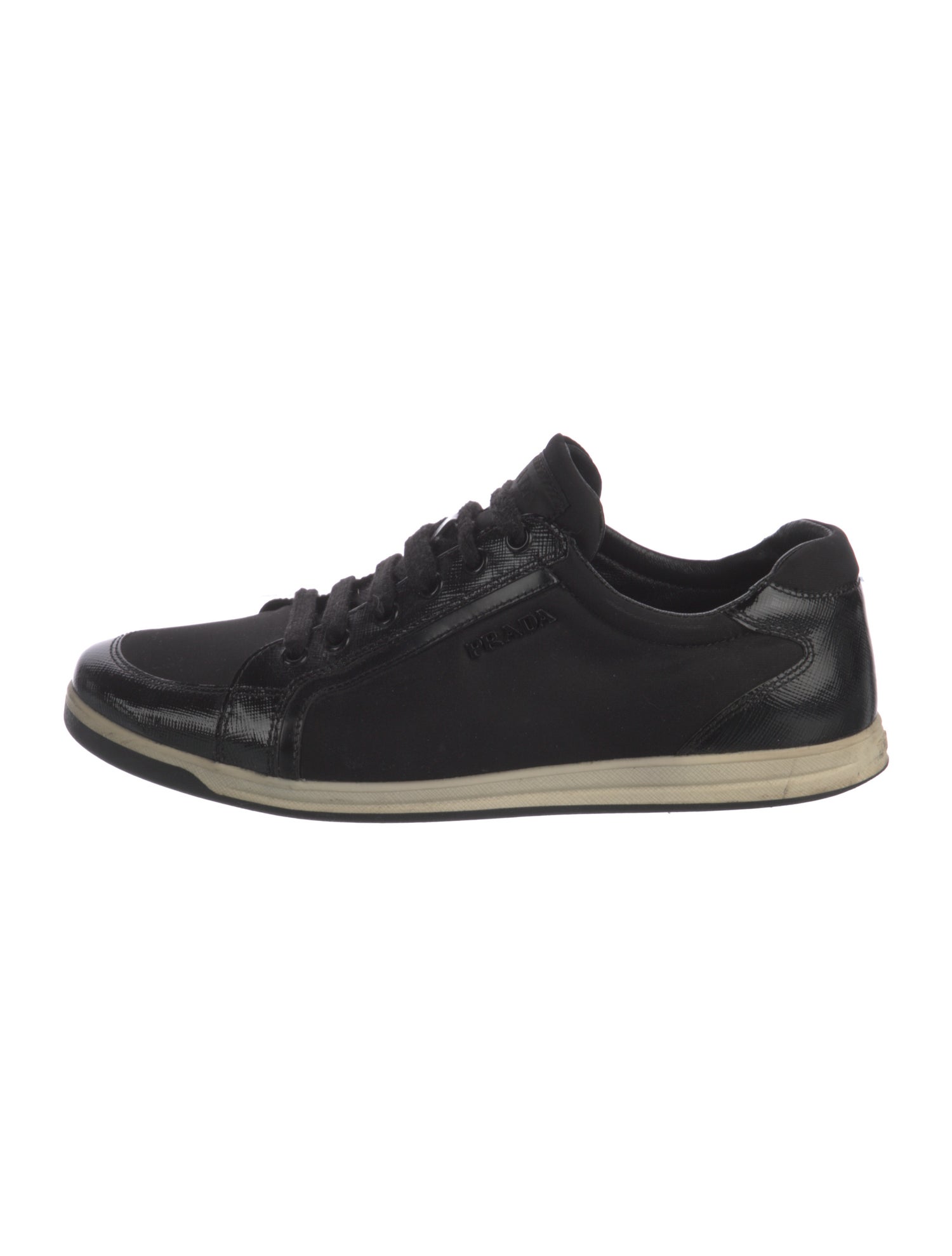 Prada Sport Nylon Leather Trim Embellishment Sneakers