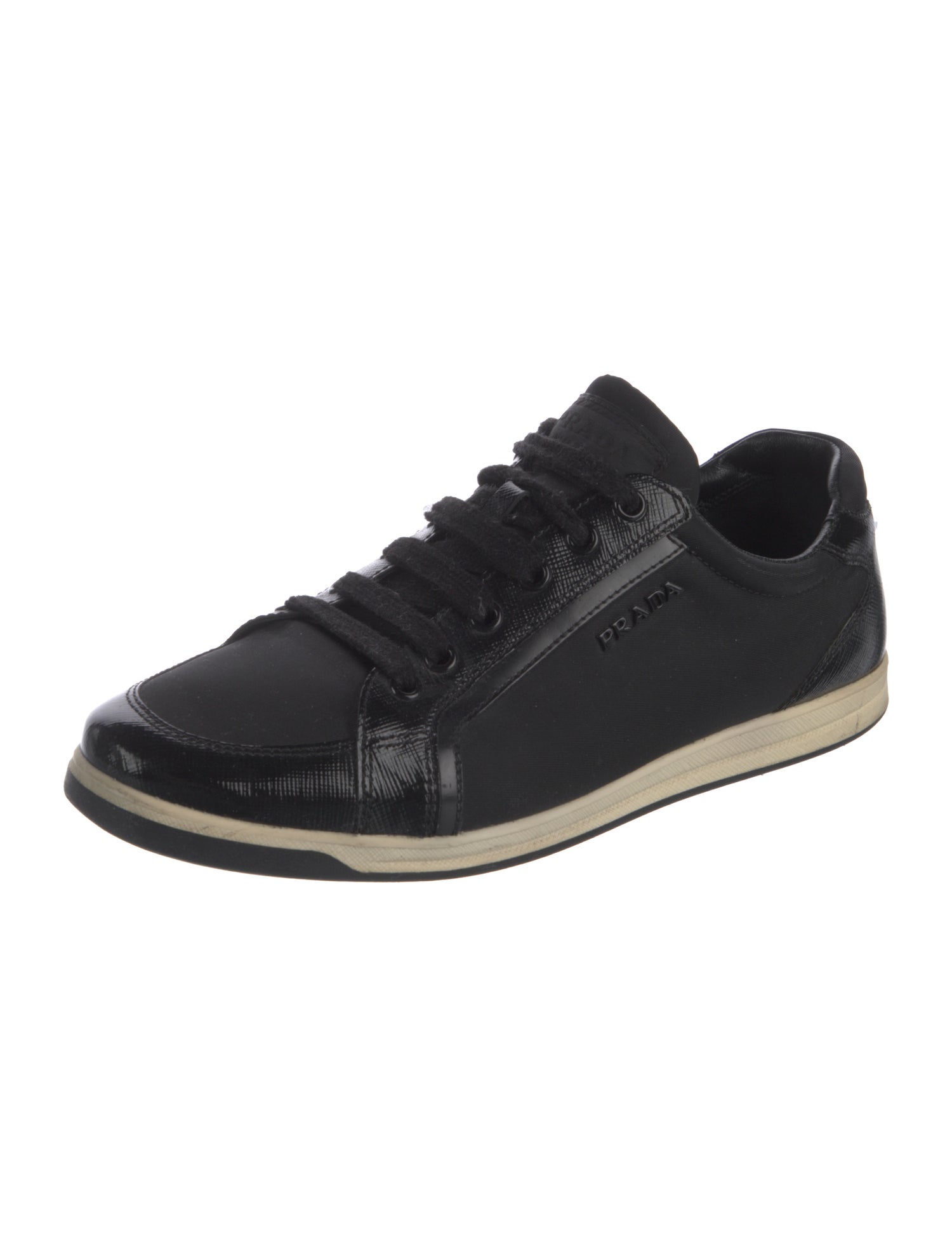 Prada Sport Nylon Leather Trim Embellishment Sneakers