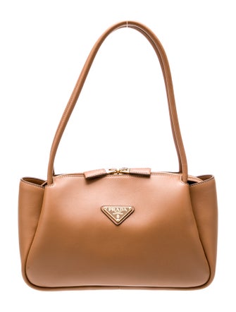 Prada Enameled Metal Triangle Darling Medium