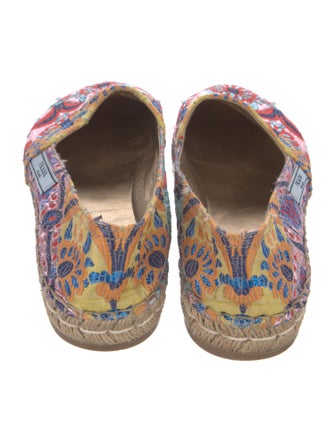 Prada Printed Glitter Accents Espadrilles