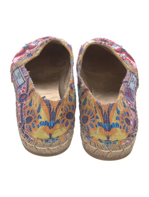 Prada Printed Glitter Accents Espadrilles