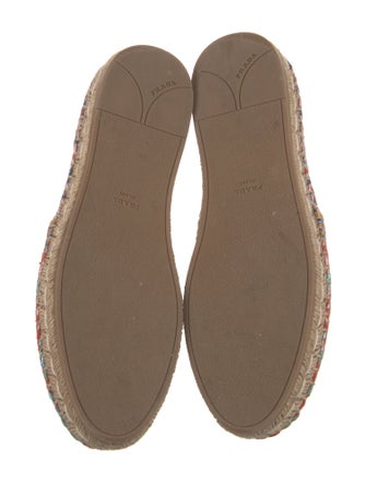Prada Printed Glitter Accents Espadrilles