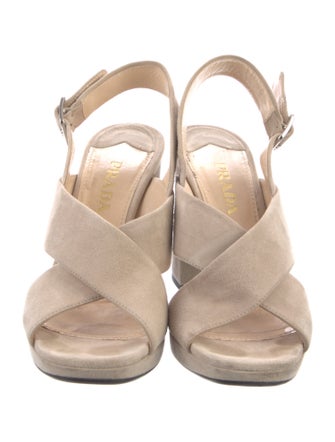 Prada Suede Slingback Sandals