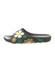 Prada Rubber Floral Print Slides