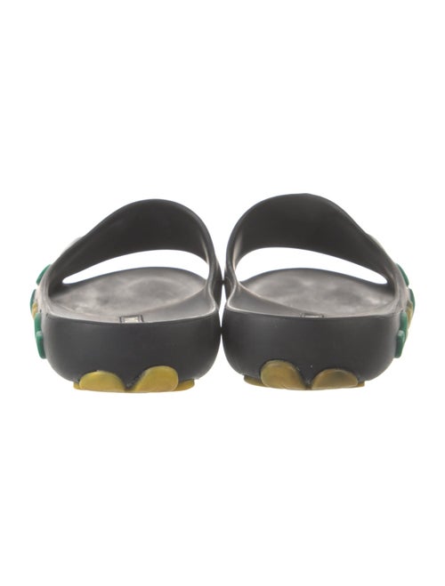 Prada Rubber Floral Print Slides