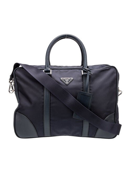 Prada Enameled Metal Triangle Briefcase