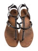 Prada Leather T-Strap Sandals