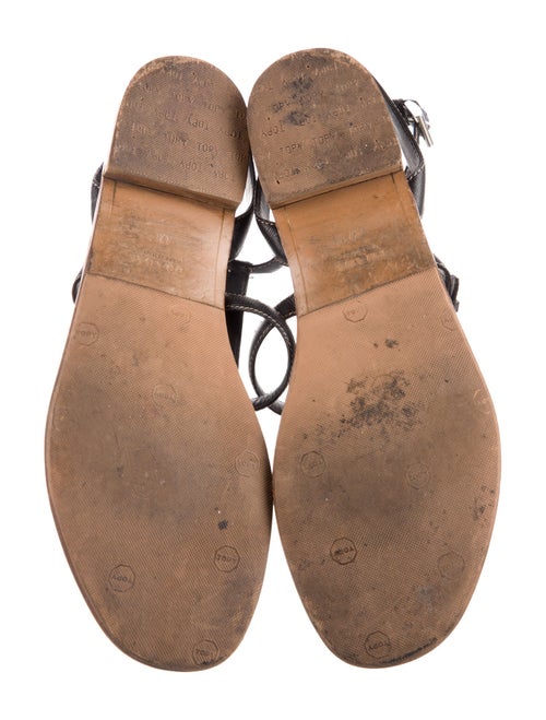 Prada Leather T-Strap Sandals