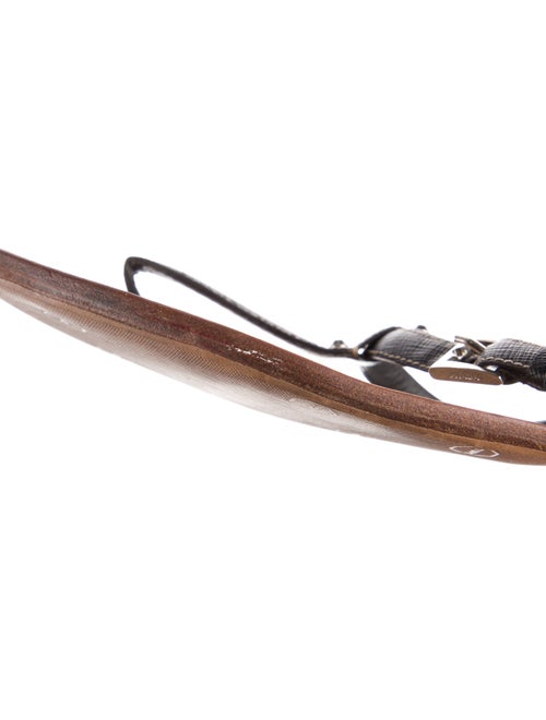 Prada Leather T-Strap Sandals