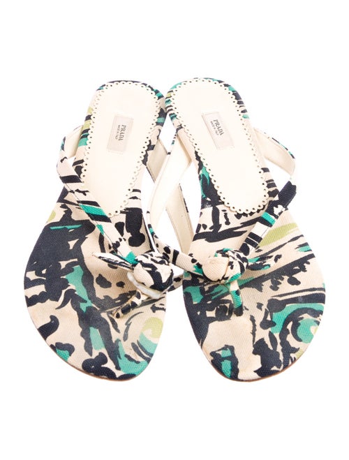 Prada Canvas Printed Slides