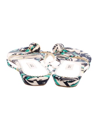 Prada Canvas Printed Slides