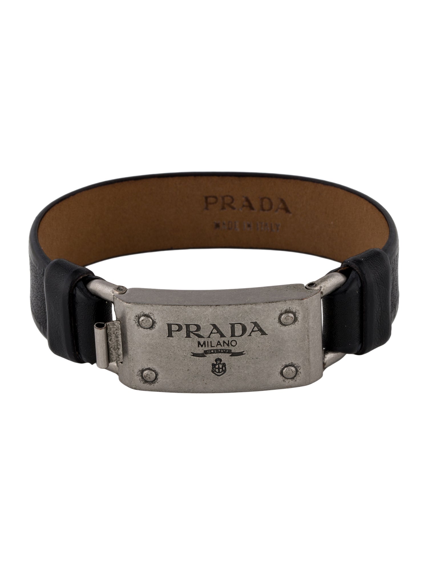 Prada Logo Plaque Bracelet