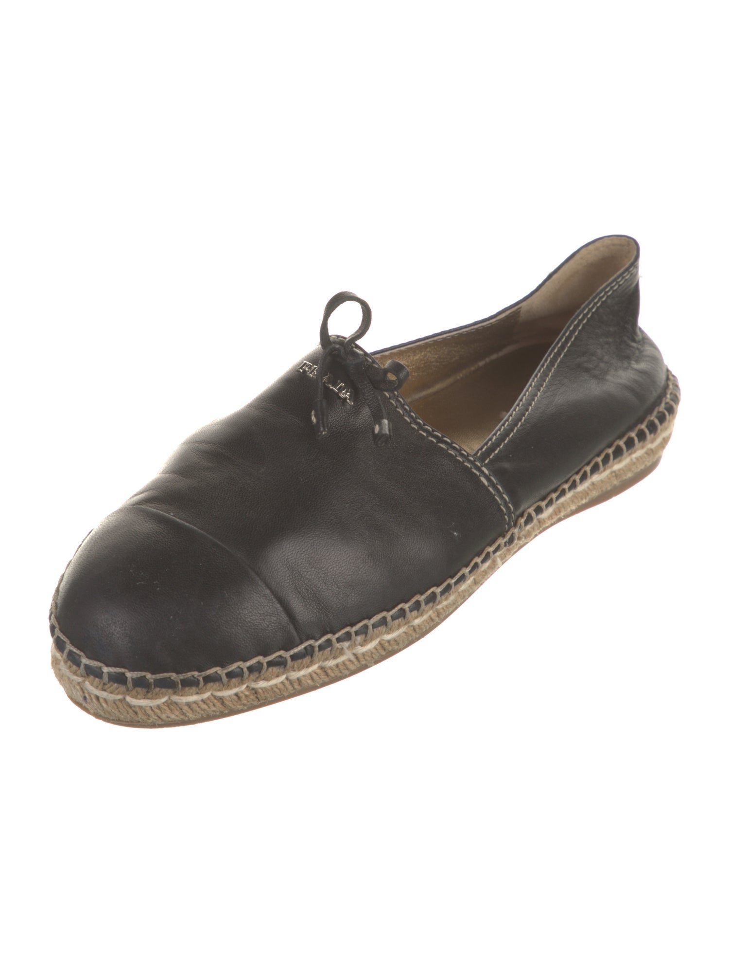 Prada Leather Espadrilles