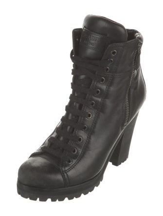 Prada Leather Combat Boots