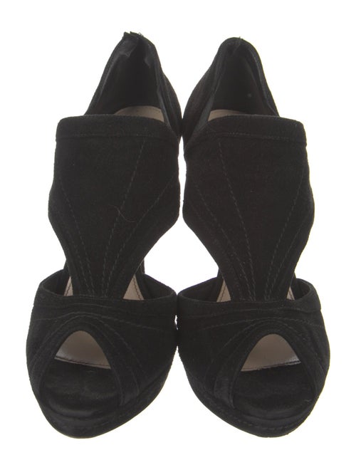 Prada Suede Cutout Accent D'Orsay Pumps