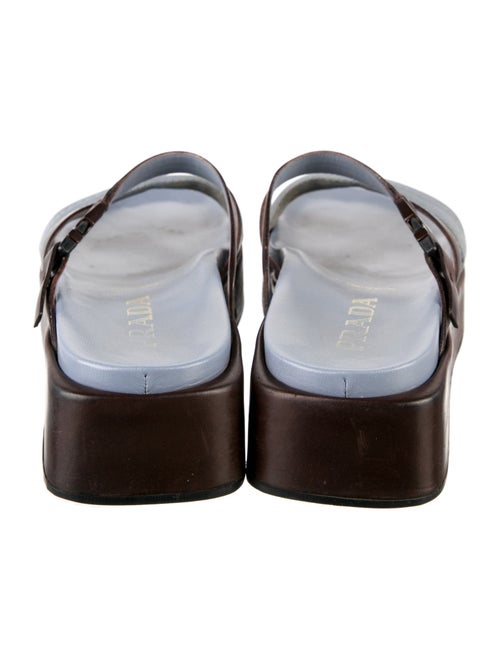 Prada Leather Cutout Accent Slides