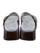 Prada Leather Cutout Accent Slides
