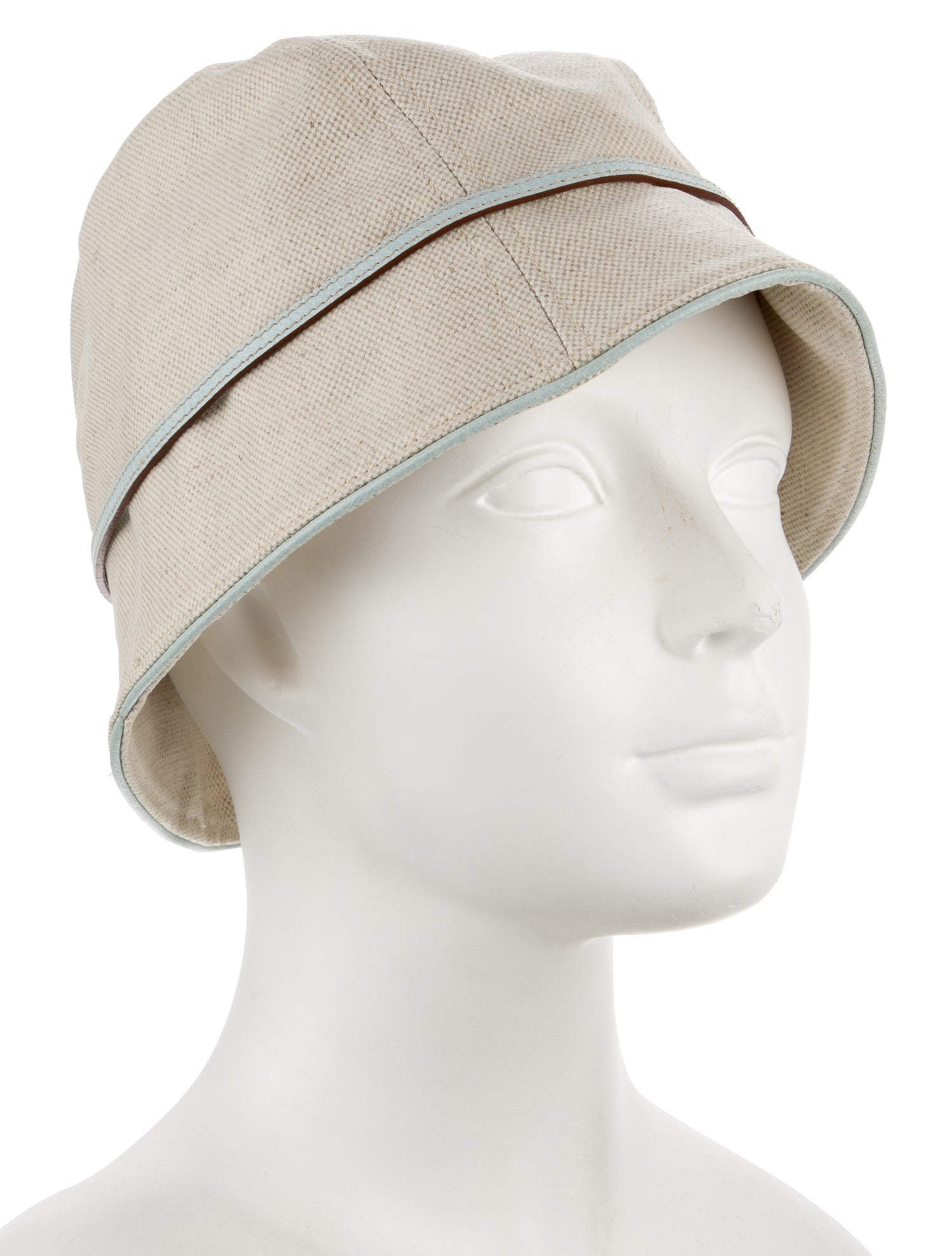 Prada Bucket Hat With leather trim embellishments