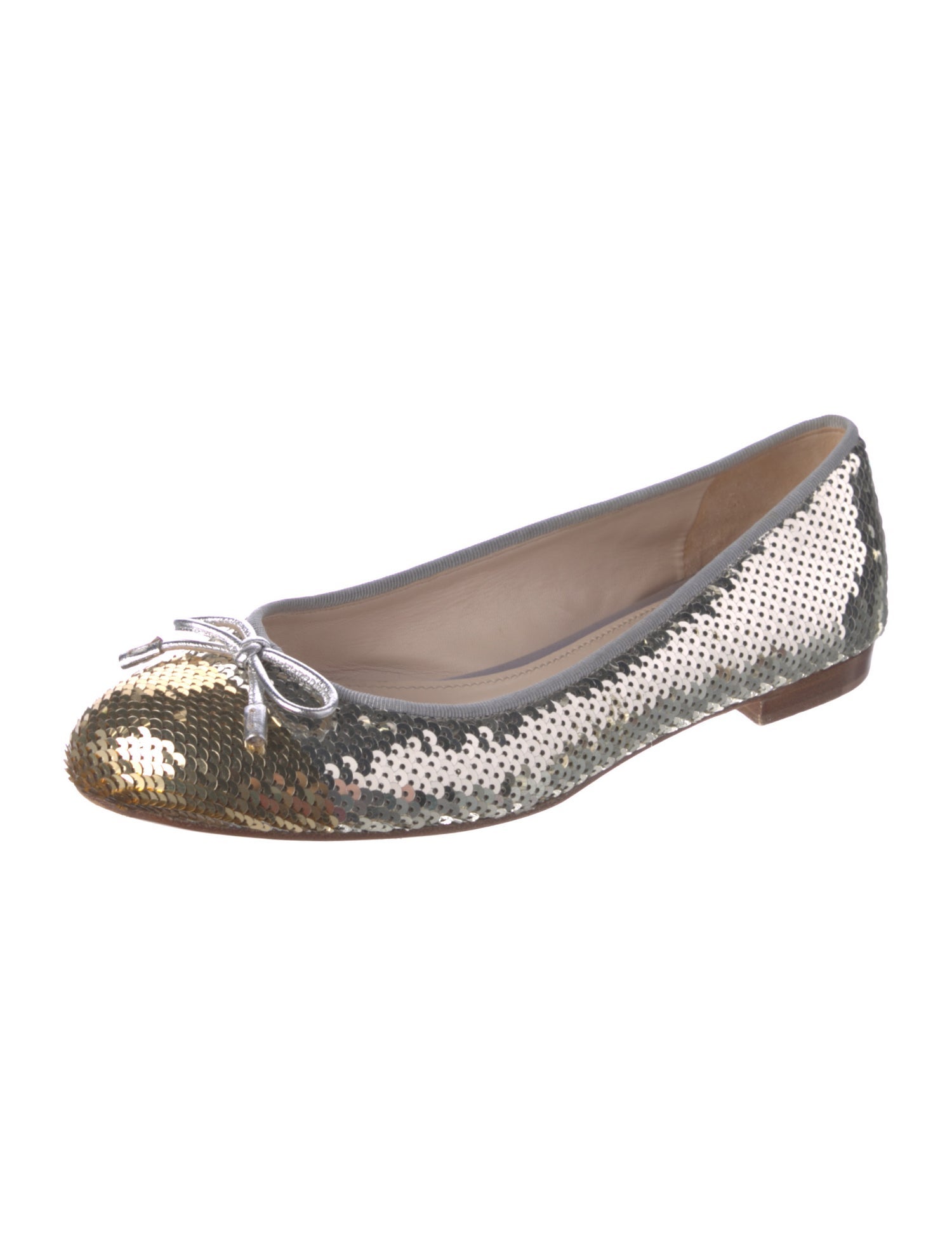 Prada Sequin Embellishments Ballet Flats