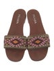 Prada Printed Embroidered Accent Slides