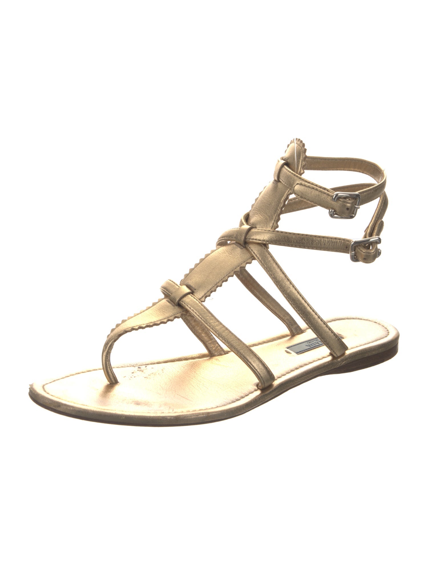 Prada Leather Gladiator Sandals