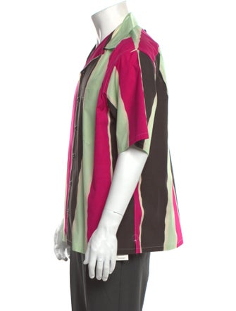 Prada 2022 Colorblock Pattern Shirt