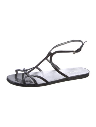 Prada Leather T-Strap Sandals