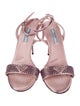 Prada Satin Animal Print Sandals
