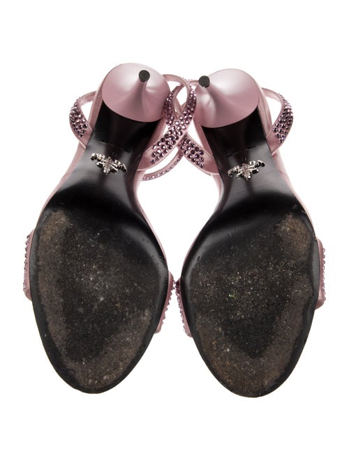 Prada Satin Animal Print Sandals