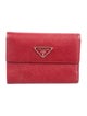 Prada Saffiano Cuir Leather Compact Wallet