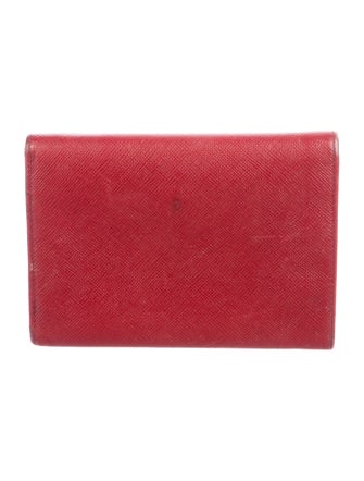 Prada Saffiano Cuir Leather Compact Wallet