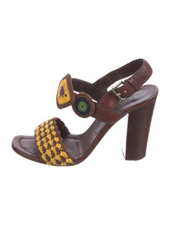 Prada Printed Slingback Sandals