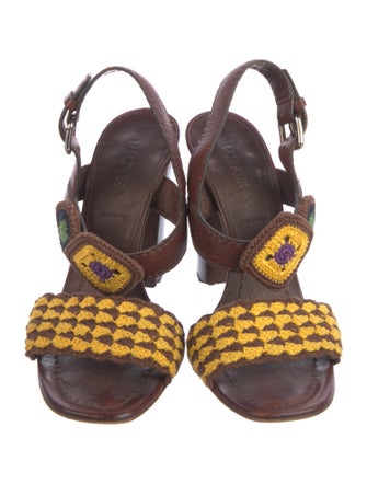 Prada Printed Slingback Sandals