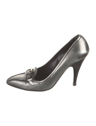 Prada Embossed Leather Pumps