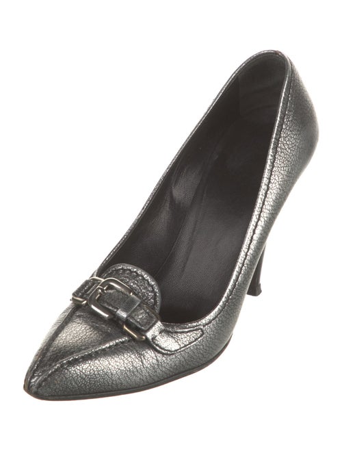 Prada Embossed Leather Pumps