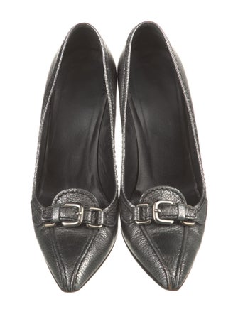 Prada Embossed Leather Pumps