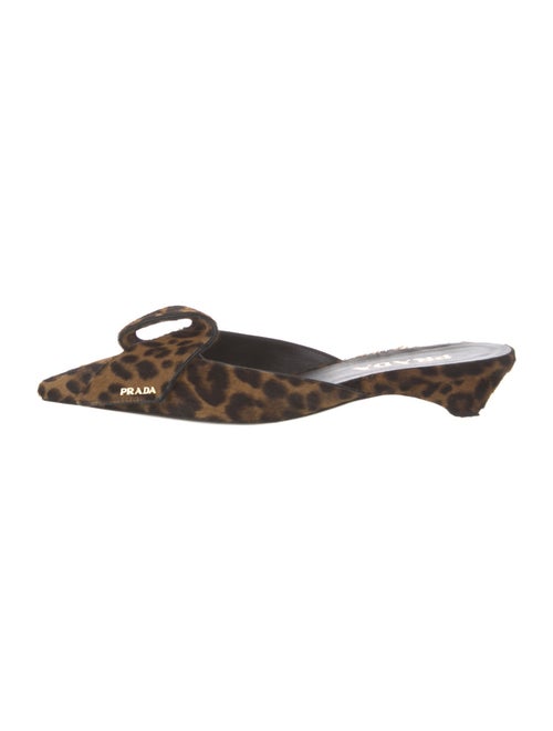 Prada Ponyhair Animal Print Mules