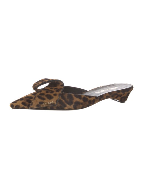 Prada Ponyhair Animal Print Mules