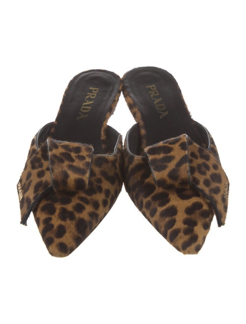 Prada Ponyhair Animal Print Mules
