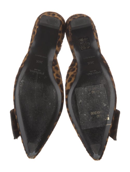 Prada Ponyhair Animal Print Mules