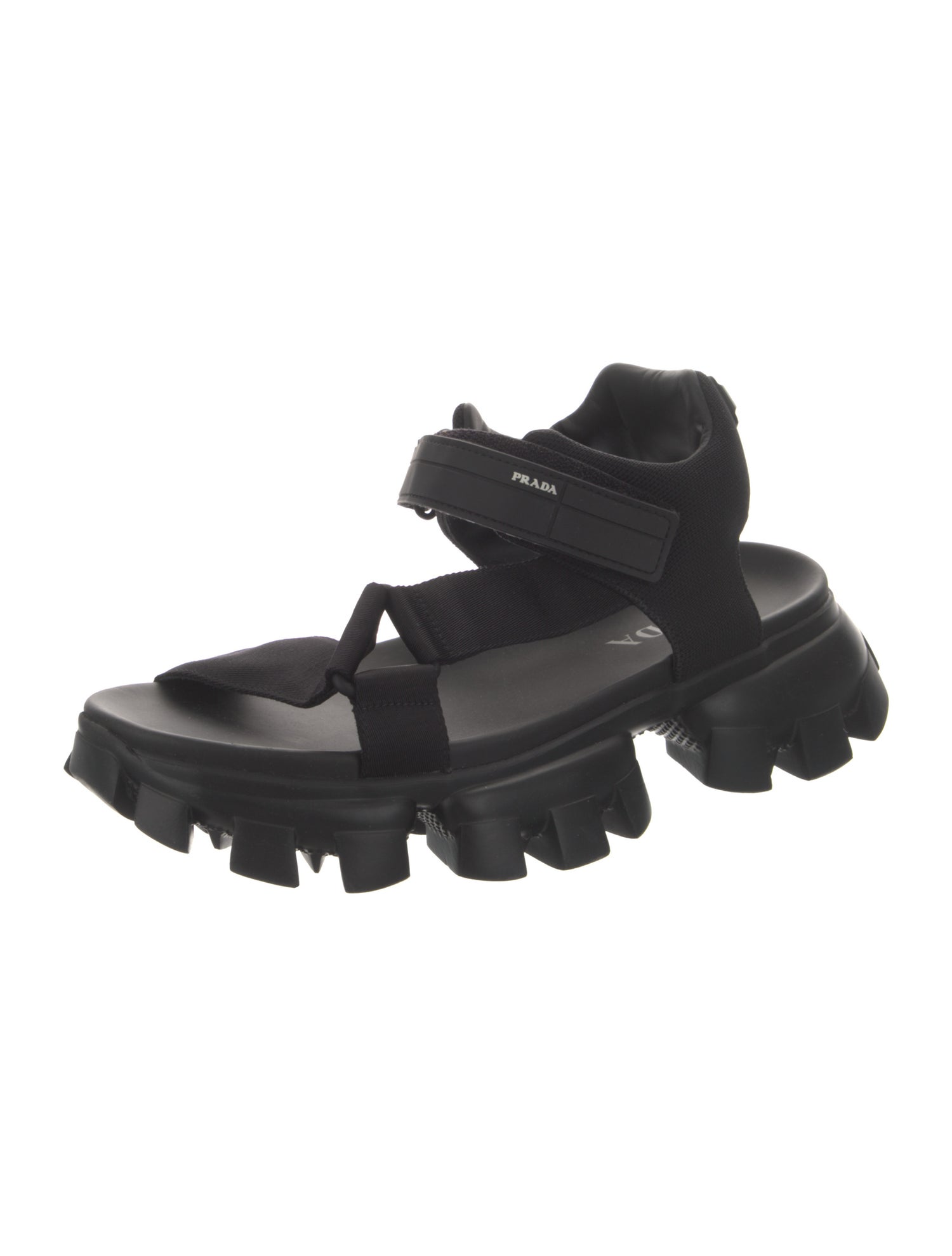 Prada Nylon Grosgrain Trim Sandals