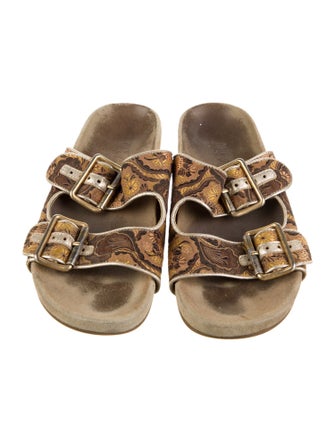 Prada Animal Print Slides