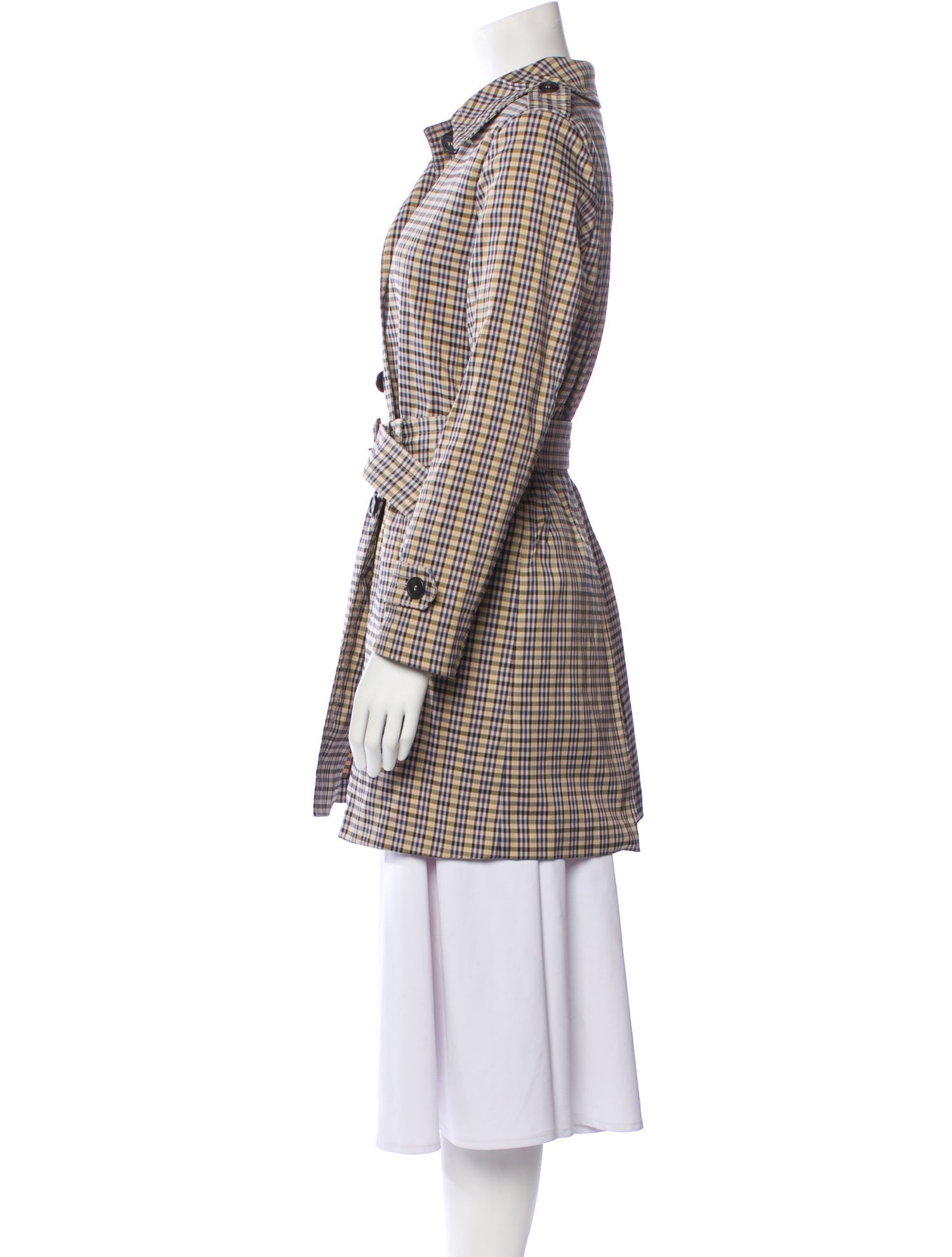 Prada 2014 Plaid Print Coat