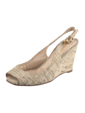 Prada Canvas Slingback Sandals